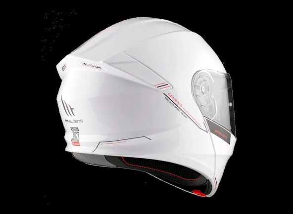KASK MT GENESİS SV A2 ÇENE AÇILIR PARLAK BEYAZ - Resim 6