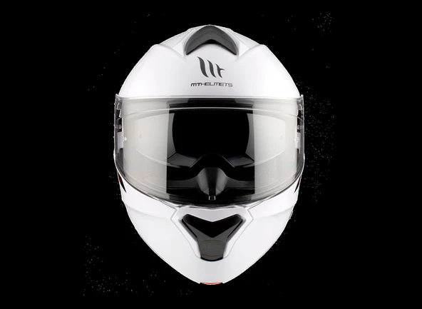 KASK MT GENESİS SV A2 ÇENE AÇILIR PARLAK BEYAZ - Resim 2