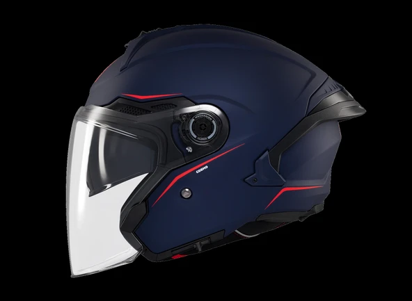 KASK MT COSMO SV ÇENESİZ GÖZLÜKLÜ MAT MAVİ ürün görseli 1