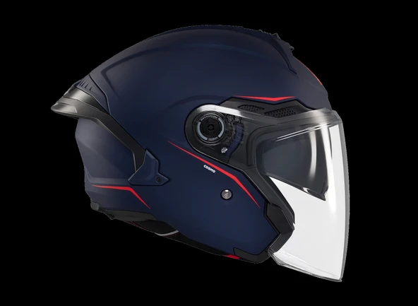 KASK MT COSMO SV ÇENESİZ GÖZLÜKLÜ MAT MAVİ - Resim 4