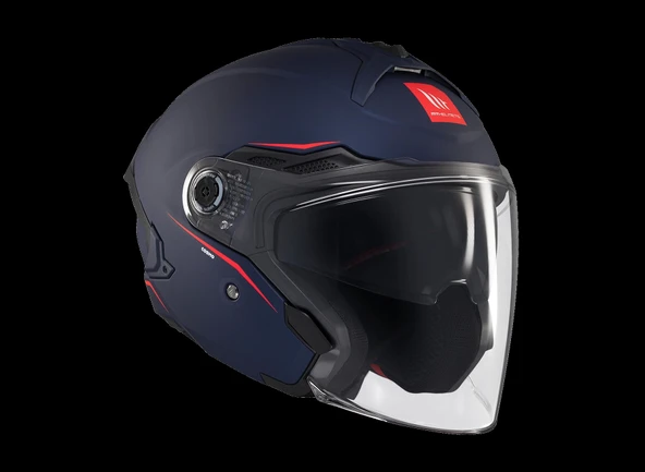 KASK MT COSMO SV ÇENESİZ GÖZLÜKLÜ MAT MAVİ - Resim 3