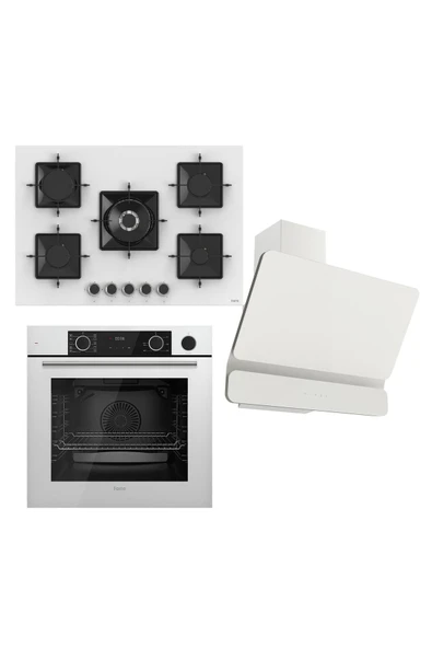 Ferre Steamart Ss Serisi Beyaz Set (ss036 Xe64cb D081 ) -75'lik Seri - Kare Emaye Izgara ürün görseli 1