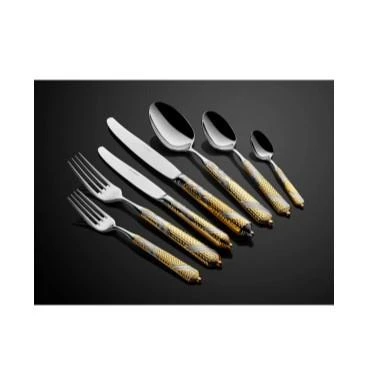 Lamedore Embossed Yarım Gold 89 Parça Çatal Bıçak Seti 1CHJ-003G ürün görseli 1