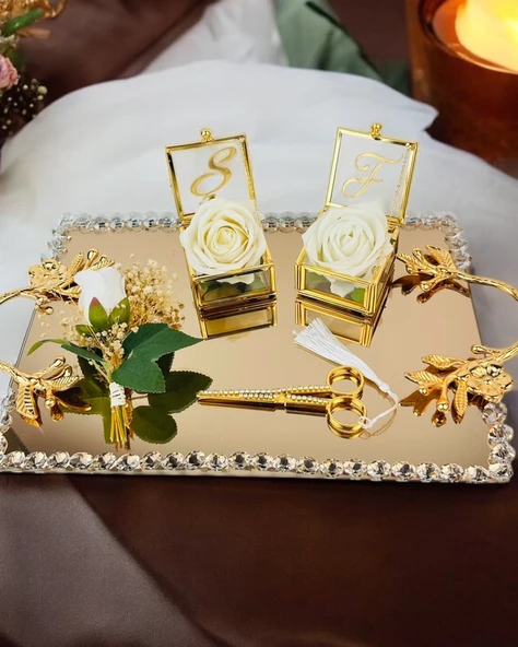 Amour Söz Nişan Tepsisi  Siyah ürün görseli 1