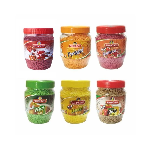 Altıncezve Granül Oralet 6'lı Paket 300Gr x 6 Adet (Portakal,Limon,Kuşburnu,Kivi,Elma,Tarçın) ürün görseli 1
