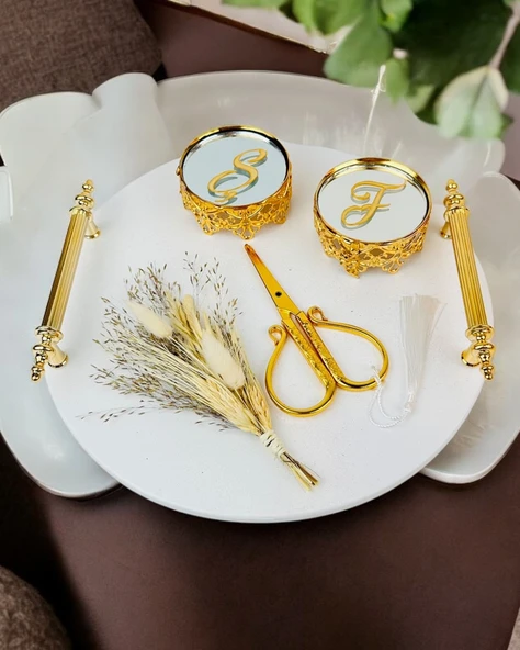 Commitment Polyester Söz Nişan Tepsisi  Siyah ürün görseli 1