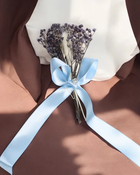 Bloom Doğal Cipso Tepsi Çiçeği  mavi ürün görseli 1