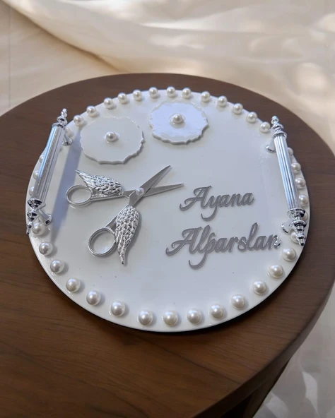 Arlo İncili Gümüş Söz Yüzük Tepsisi  gümüş ürün görseli 1