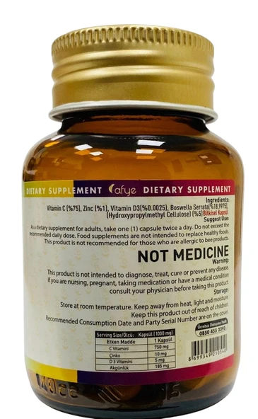 Afye Vitamin C Plus 1000 mg  (30 Kapsül) - Resim 2