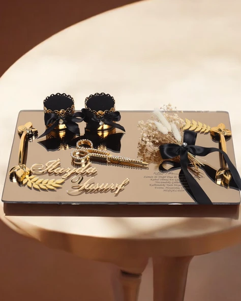 Harmony Gold Söz Nişan Tepsisi   Siyah ürün görseli 1