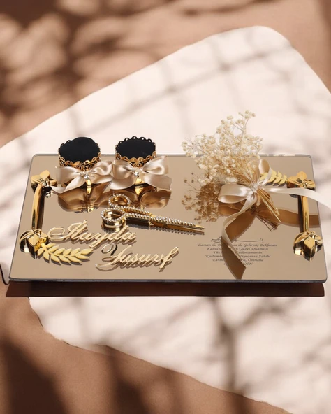 Harmony Gold Söz Nişan Tepsisi   gold ürün görseli 1