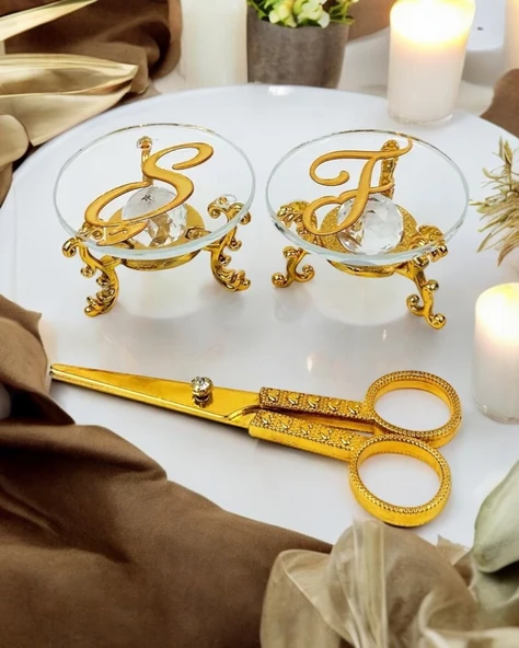 Magia Cam Yükselti ve Söz Makası Seti  gold ürün görseli 1