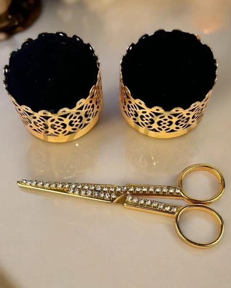 Essenza Gold Kadife Yükselti ve Söz Makası   BRONZ ürün görseli 1