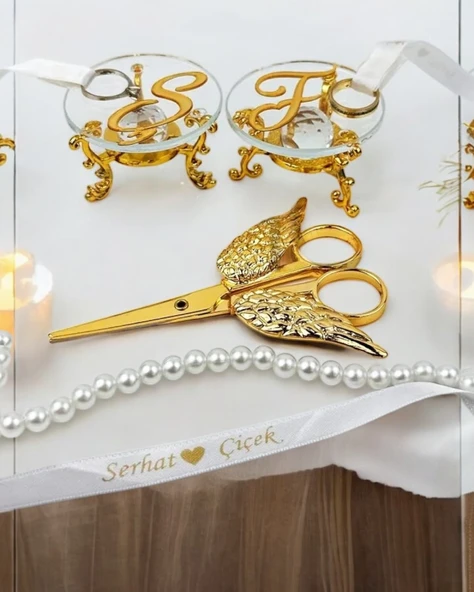 Lucevia Gold Cam Yüzük Yükselticisi Ve Söz Makası Seti  BRONZ ürün görseli 1