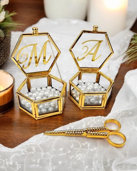 Viva Gold Altıgen Yüzük Yükselticisi ve Söz Makası Seti  gold ürün görseli 1