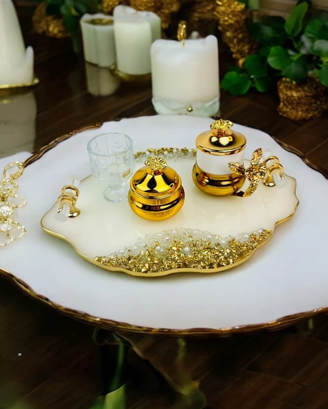 Spark Söz Damat Kahve Tepsisi  BRONZ ürün görseli 1
