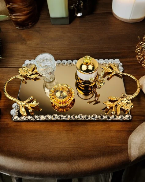 Amour Söz Nişan Kahve Tepsisi  Beyaz ürün görseli 1
