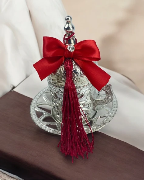 Elm Damat Kahve Fincanı  Kırmızı ürün görseli 1