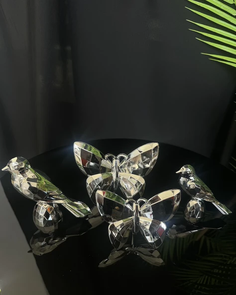 Zenith Dekoratif Kelebek ve Kuş   gümüş ürün görseli 1