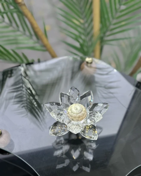 Gaelle Dekoratif Lotus  Beyaz - Resim 2
