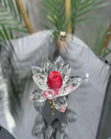 Elara Dekoratif Ayaklı Lotus  Kırmızı ürün görseli 1
