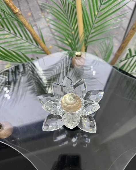 Gaelle Dekoratif Lotus  Beyaz - Resim 3