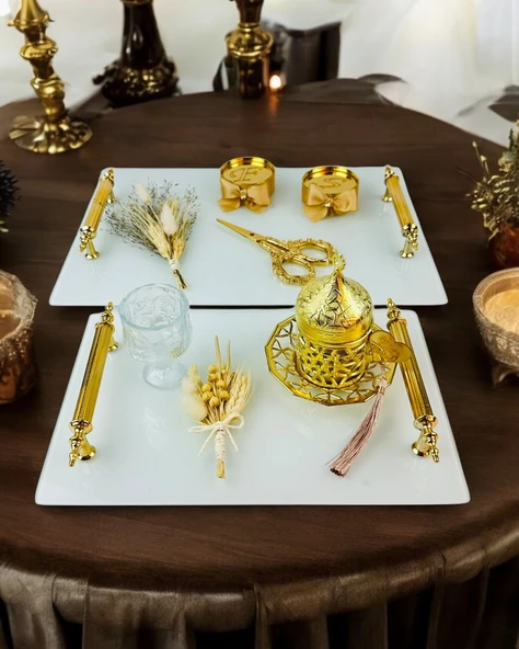 Promise Beyaz Söz Tepsisi   Kırmızı ürün görseli 1