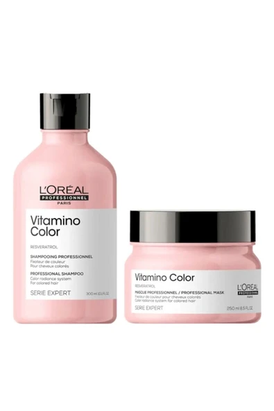 L'OREAL PROFESSİONNEL *-*-Loreal Professionnel Vitamino Color Serie Expert Profesyonel -Boyalı Saçlar İçin Saç Bakım SETİ. ürün görseli 1