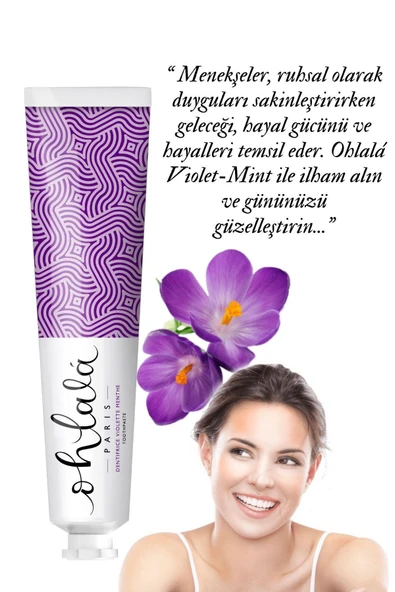 OHLALA Violet Mint (Menekşe-Nane)Diş Macunu 75ml - Resim 4