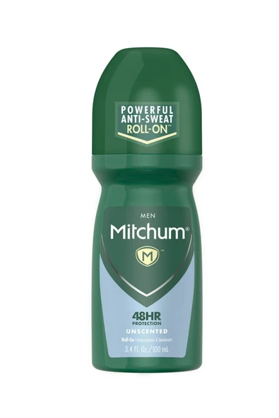 MİTCHUM Trıple Odor Defense Unscented Antiperspirant (48hr) Erkek Roll On Deodorant 3.4oz 100ml ürün görseli 1