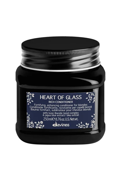 DAVİNES Heart Of Glass Rich Conditioner 250 Ml - Sari Saclar Icin Bakim Kremi ürün görseli 1