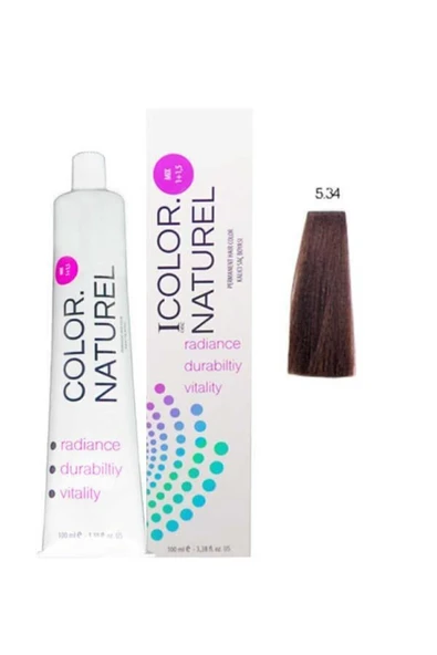 COLOR NATUREL Kalıcı Saç Boyası 100 ml 5.34 Koyu Altın Bakır ürün görseli 1