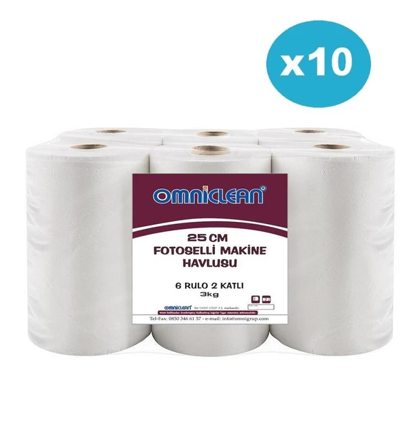 Omniclean 10 Koli 25cm Enmotion Fotoselli Kağıt Havlu 60 Rulo ürün görseli 1