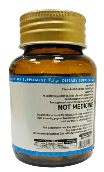 Afye Valerian Root (60 Kapsül) - Resim 2