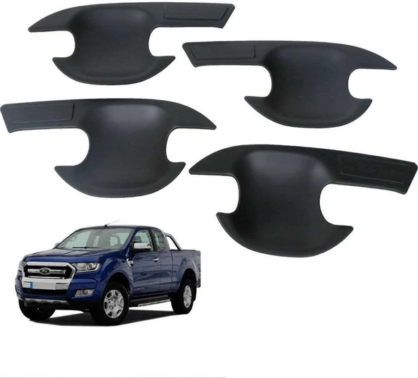 Ford Ranger Uyumlu 2012 Sonrası Dış Kapı Kolu İç Kaplama ABS Siyah ürün görseli 1