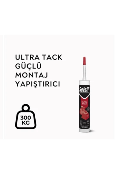 Selsil Ultra Güçlü Korniş Yapıştırıcı Silikon 330 gr ürün görseli 1