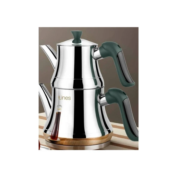 LİNES NAZ MİNİ ÇAYDANLIK KRİSTAL KULP YEŞİL SOFT ürün görseli 1