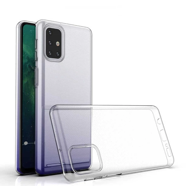 Galaxy M31S Kılıf Zore Şeffaf İnce ve Esnek Süper Silikon Kılıf ürün görseli 1
