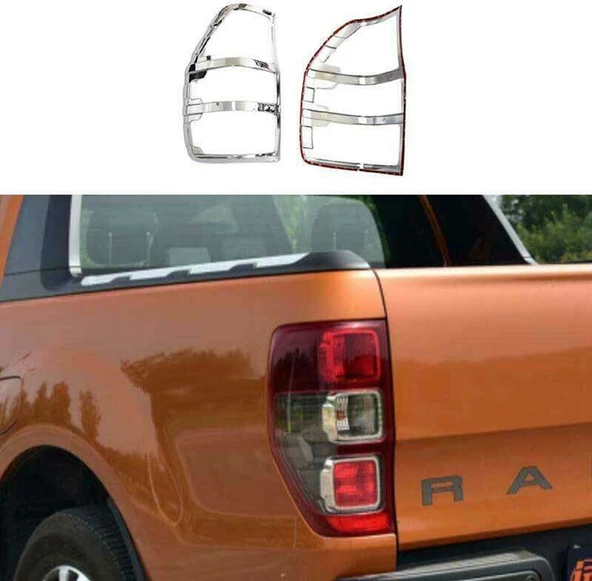 Ford Ranger Uyumlu 2016 Sonrası Arka Stop Kaplama ABS(Plastik) Krom ürün görseli 1