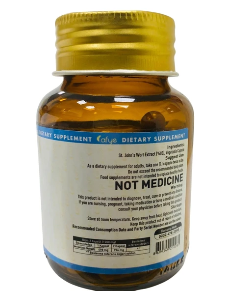 Afye St. Johns   Wort (60 kapsül) - Resim 2