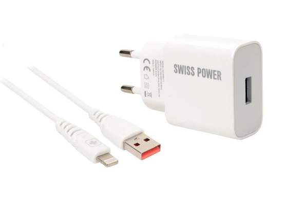 Swiss Power 18w 3.0 Lightning Hızlı Şarj Seti SWS-A1 - Beyaz ürün görseli 1