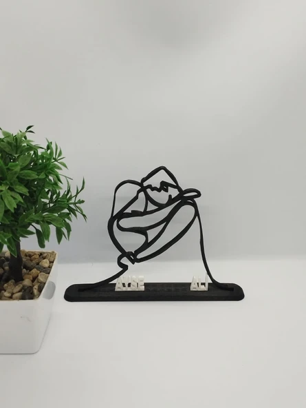 Kişiselleştirilmiş Çift İsimleri 3D Baskı Masa Dekoru, Sevgililer Günü Masa Dekoru, Erkekler İçin Sevgililer Günü Hediyesi, Ofis Dekoru, Sevdiğiniz Kişiye Özel Hediye ürün görseli 1