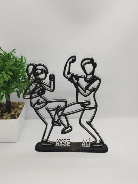 Kişiselleştirilmiş Aşk Dansı 3D Baskı Masa Dekoru, Özel Çift Masa Dekoru, Sevgililer Günü Hediyesi, Sevgililer Günü Hediyesi, Yıldönümü Hediye Dekoru ürün görseli 1
