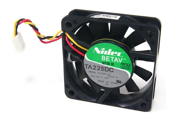 Nidec BETA V TA225DC Model R33965-58 12V DC 0.16A 60x60x15mm 3-Pin ürün görseli 1