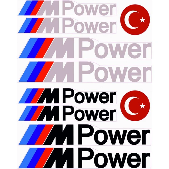 MPower A4 Sticker Seti 8 Parça ürün görseli 1