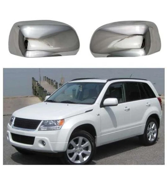 Suzuki Grand Uyumlu Vitara 2007 2012 Ayna Kapağı ABS(Plastik) Krom ürün görseli 1