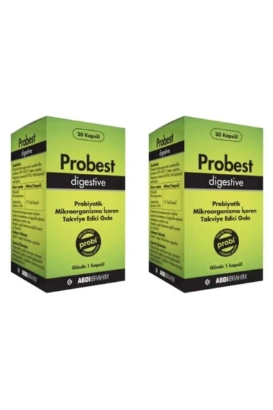 Probest Digestive Probiyotik 20 Kapsül Abdi İbrahim 2'li paket ürün görseli 1