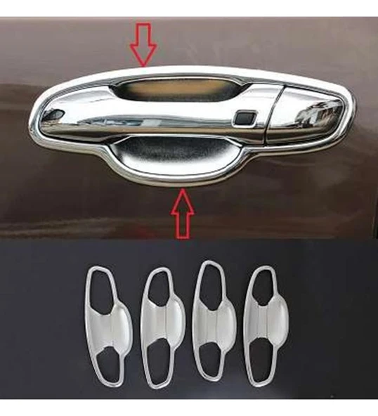 Kia Sportage Uyumlu 2015 Sonrası Dış Kapı Kolu İç Kaplama Abs (Plastik) Krom ürün görseli 1