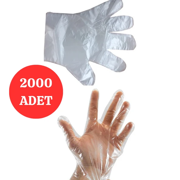 Şeffaf Eldiven 2000 Adet Hışır Poşet Eldiven Kullan At Eldiven - Resim 2