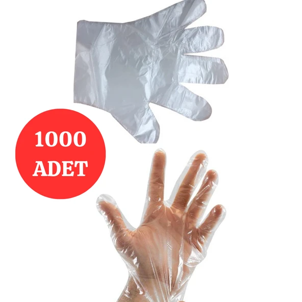 Şeffaf Eldiven 1000 Adet Hışır Poşet Eldiven Kullan At Eldiven - Resim 2